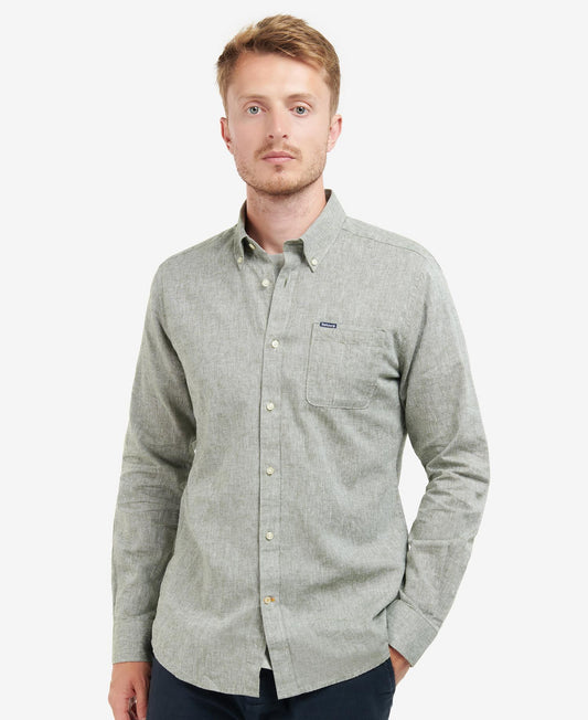 Barbour | La chemise ''Nelson Tailored'' - Olive blanchi
