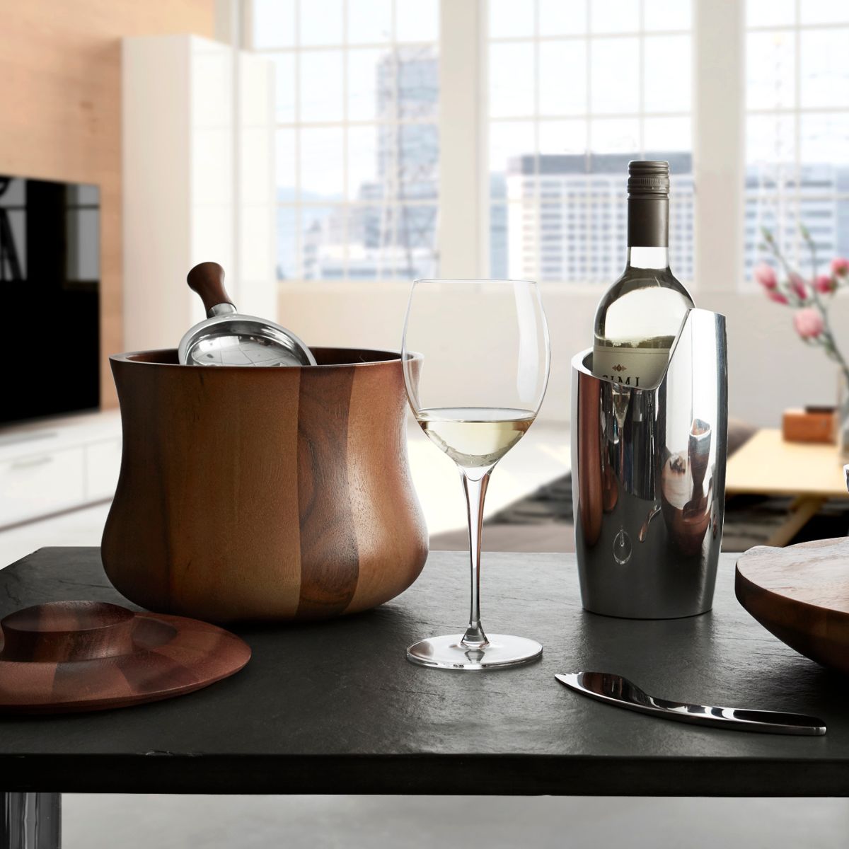 Nambé | Seau à glace ''Nara'' avec pelle