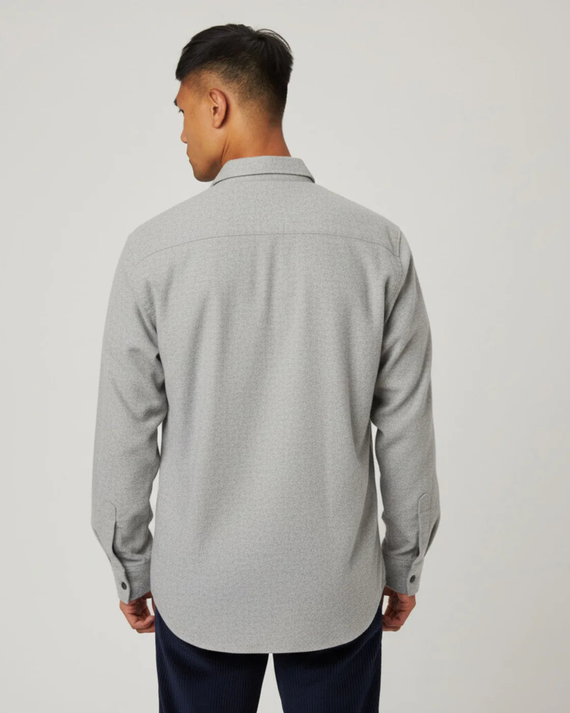 Peregrine | Chemise ''Manor'' en coton et cachemire mélangés - Gris