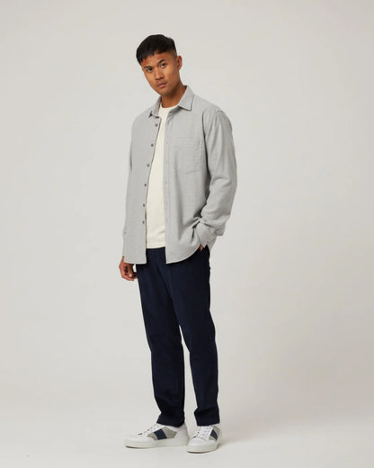 Peregrine | Chemise ''Manor'' en coton et cachemire mélangés - Gris