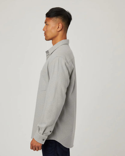 Peregrine | Chemise ''Manor'' en coton et cachemire mélangés - Gris