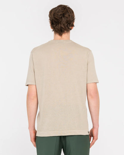Manuel Ritz | T-shirt en coton et lin- Beige