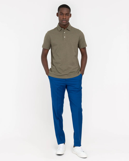 Manuel Ritz | Polo en jersey de coton et lin- Khaki