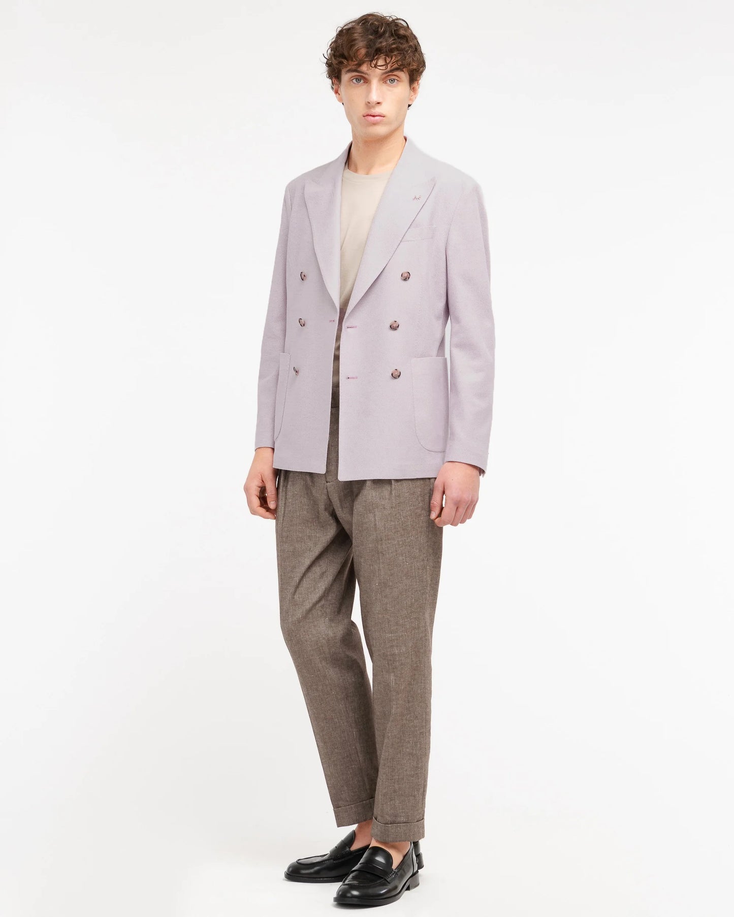 Manuel Ritz | Veste croisée en jersey de coton piqué - Rose