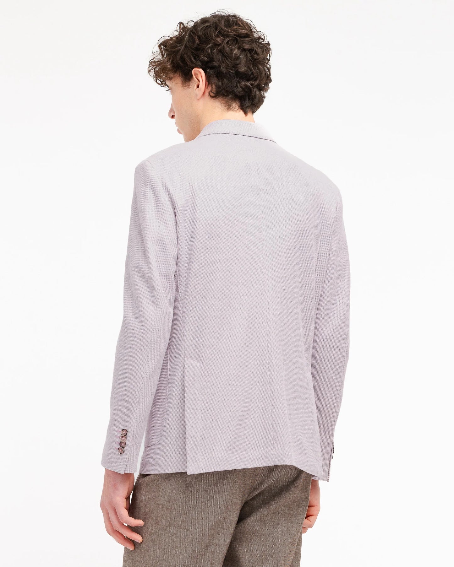 Manuel Ritz | Veste croisée en jersey de coton piqué - Rose