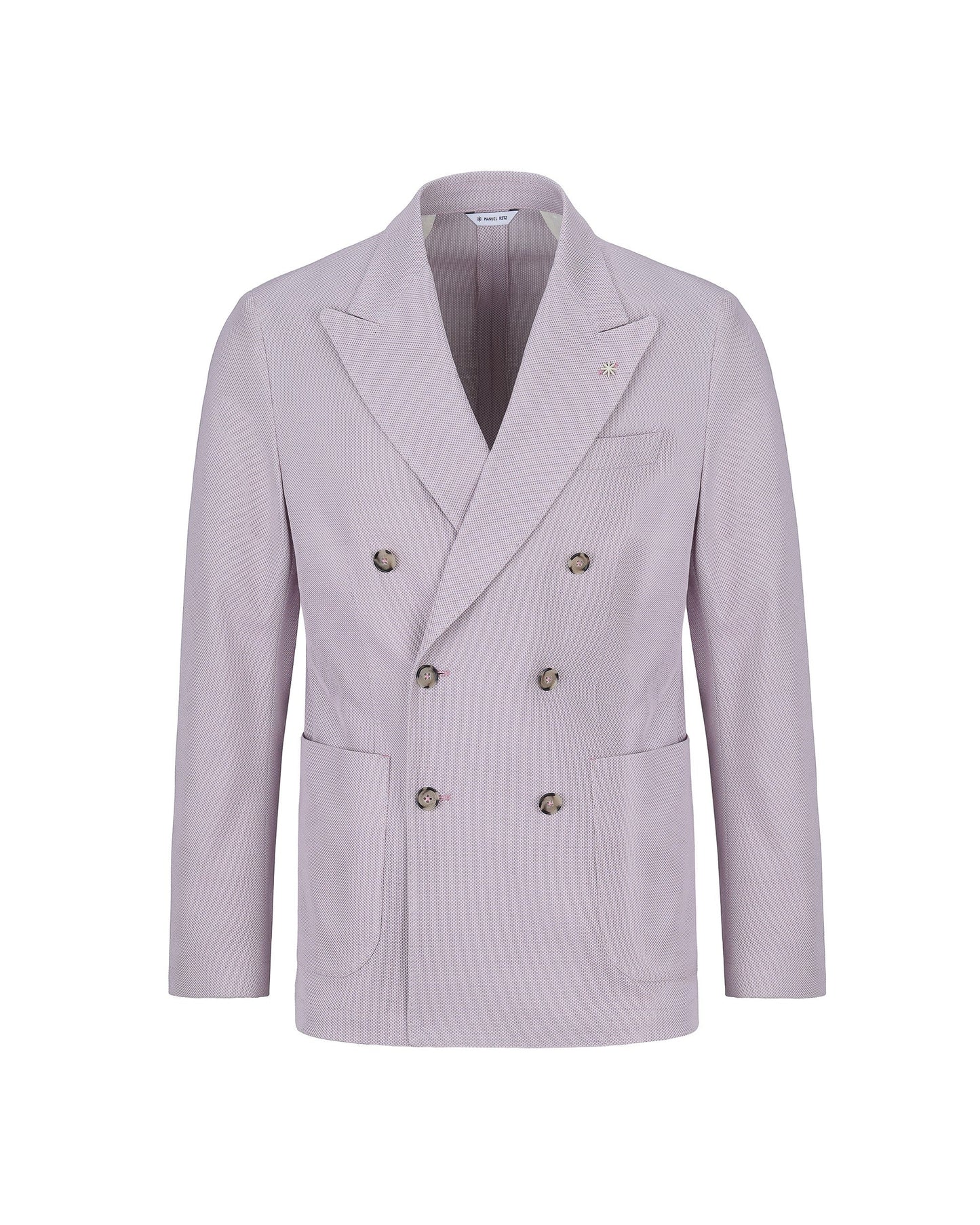 Manuel Ritz | Veste croisée en jersey de coton piqué - Rose