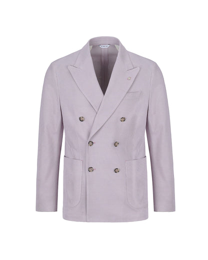 Manuel Ritz | Veste croisée en jersey de coton piqué - Rose