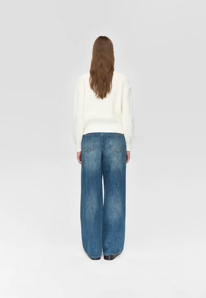 MINIMUM | Pull en cotton 'Mikala' | Blanc cassé