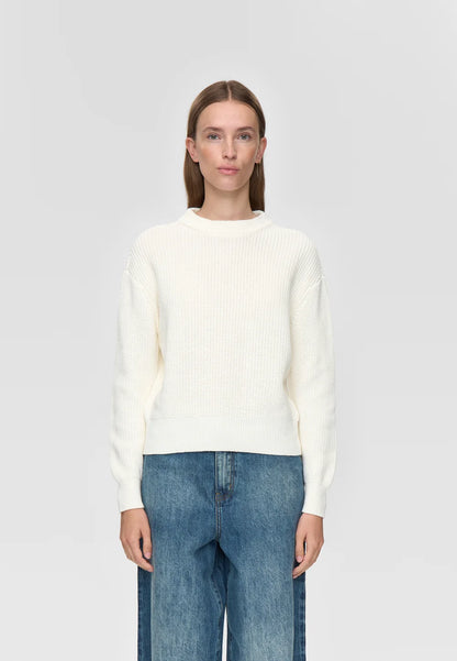 MINIMUM | Pull en cotton 'Mikala' | Blanc cassé