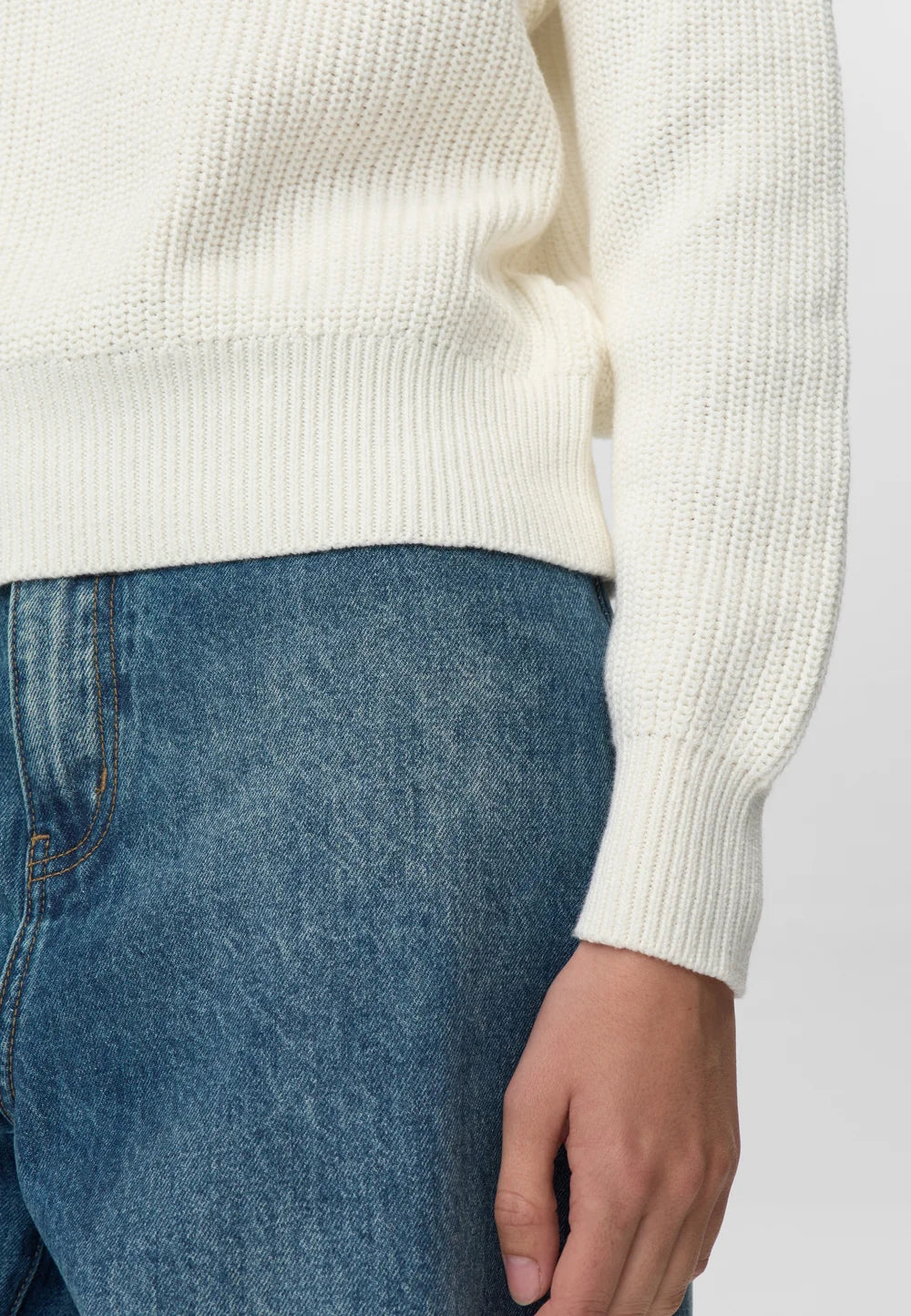 MINIMUM | Pull en cotton 'Mikala' | Blanc cassé