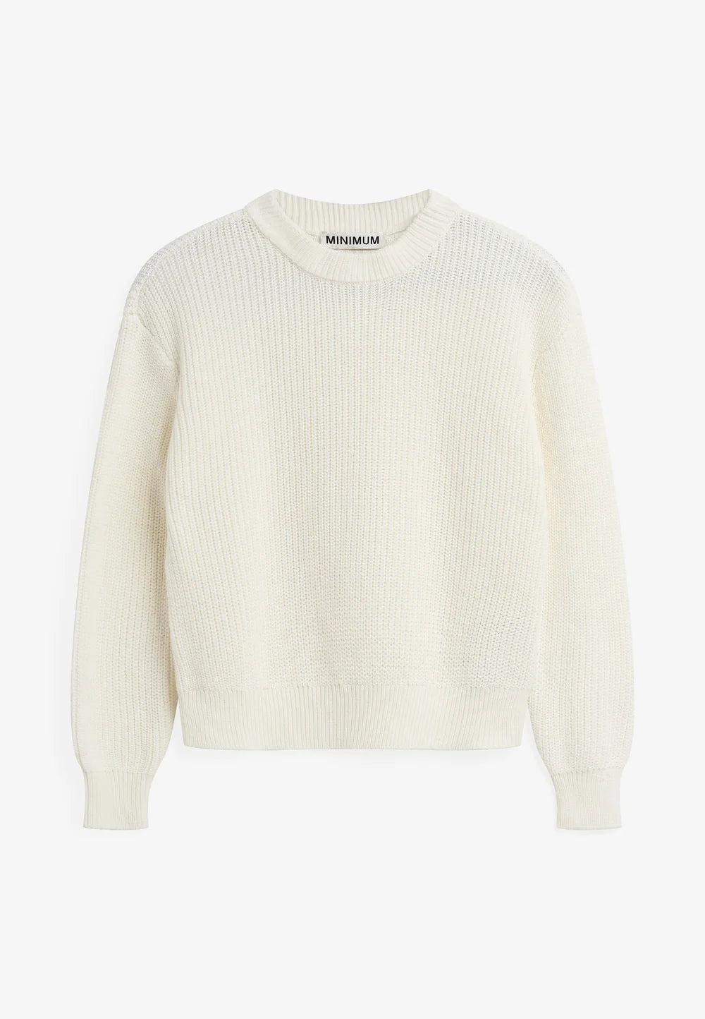MINIMUM | Pull en cotton 'Mikala' | Blanc cassé