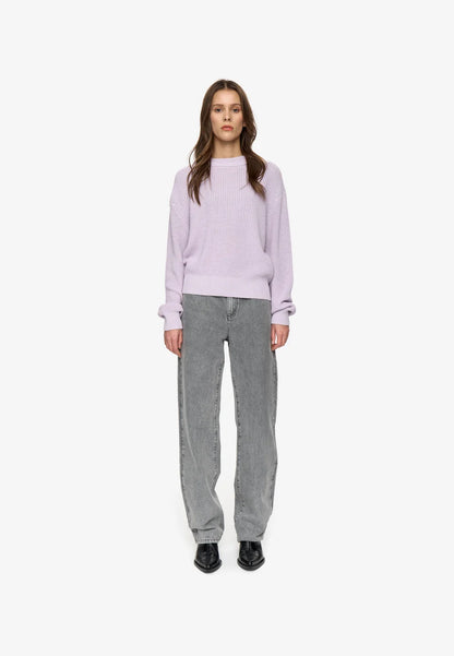 MINIMUM | Pull en cotton 'Mikala' | Mauve