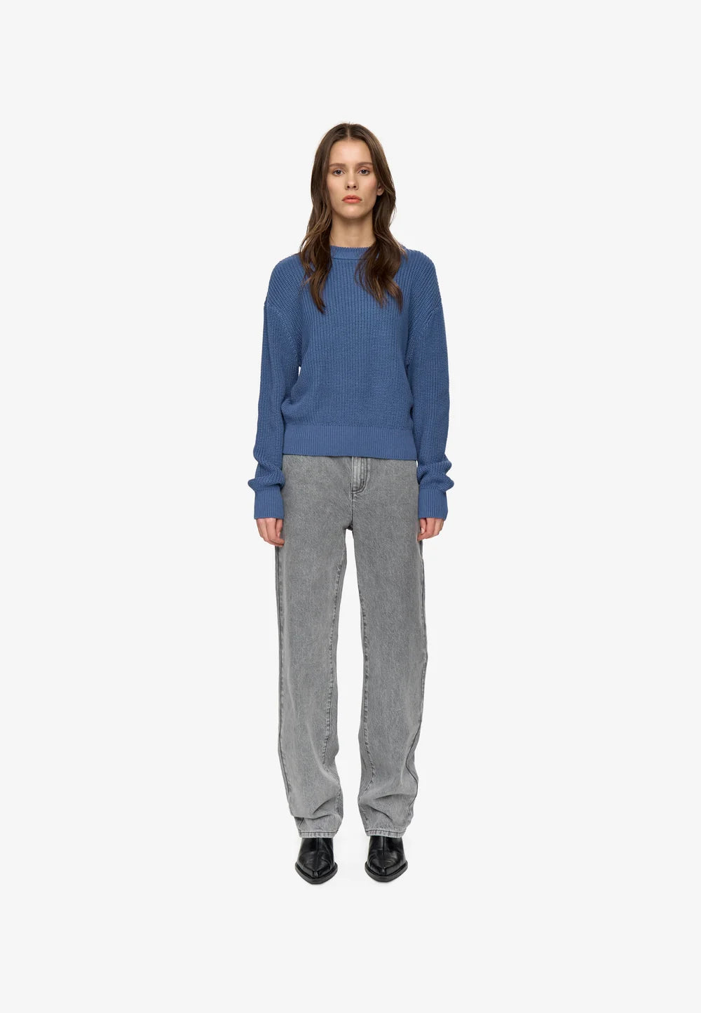 MINIMUM | Pull en cotton 'Mikala' | Bleu