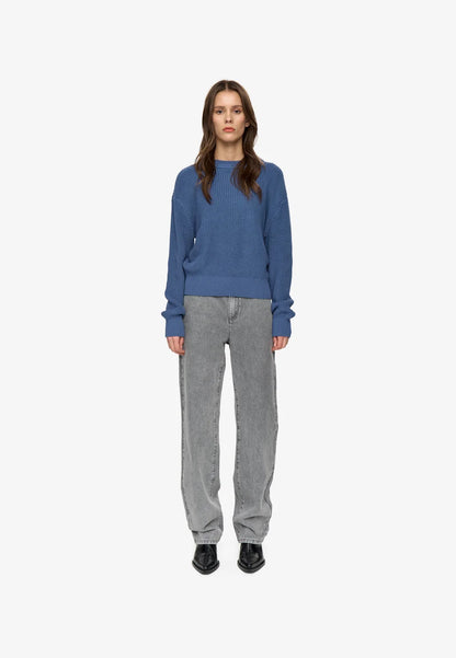 MINIMUM | Pull en cotton 'Mikala' | Bleu