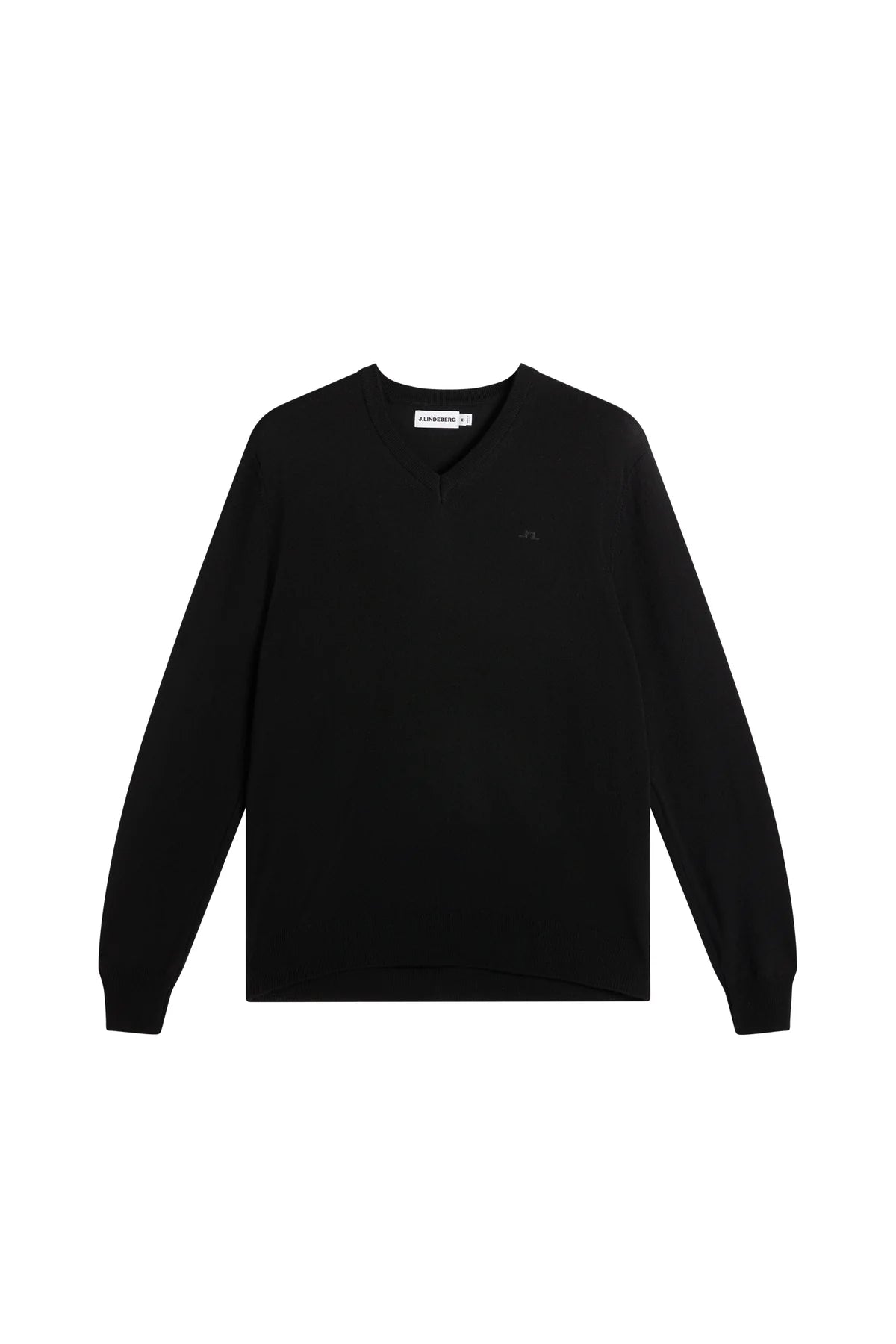 J.Lindeberg |  Pull à col en V en maille fine - Noir