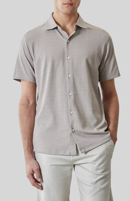 Robert Barakett | Chemise à manches courtes "Sterling" - Poudre d'olive