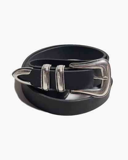 Nudie Jeans | Ceinture Western argentée noir