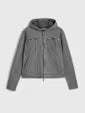 John Varvatos | Manteau en jean à capuchon - Gris requin