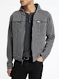 John Varvatos | Manteau en jean à capuchon - Gris requin