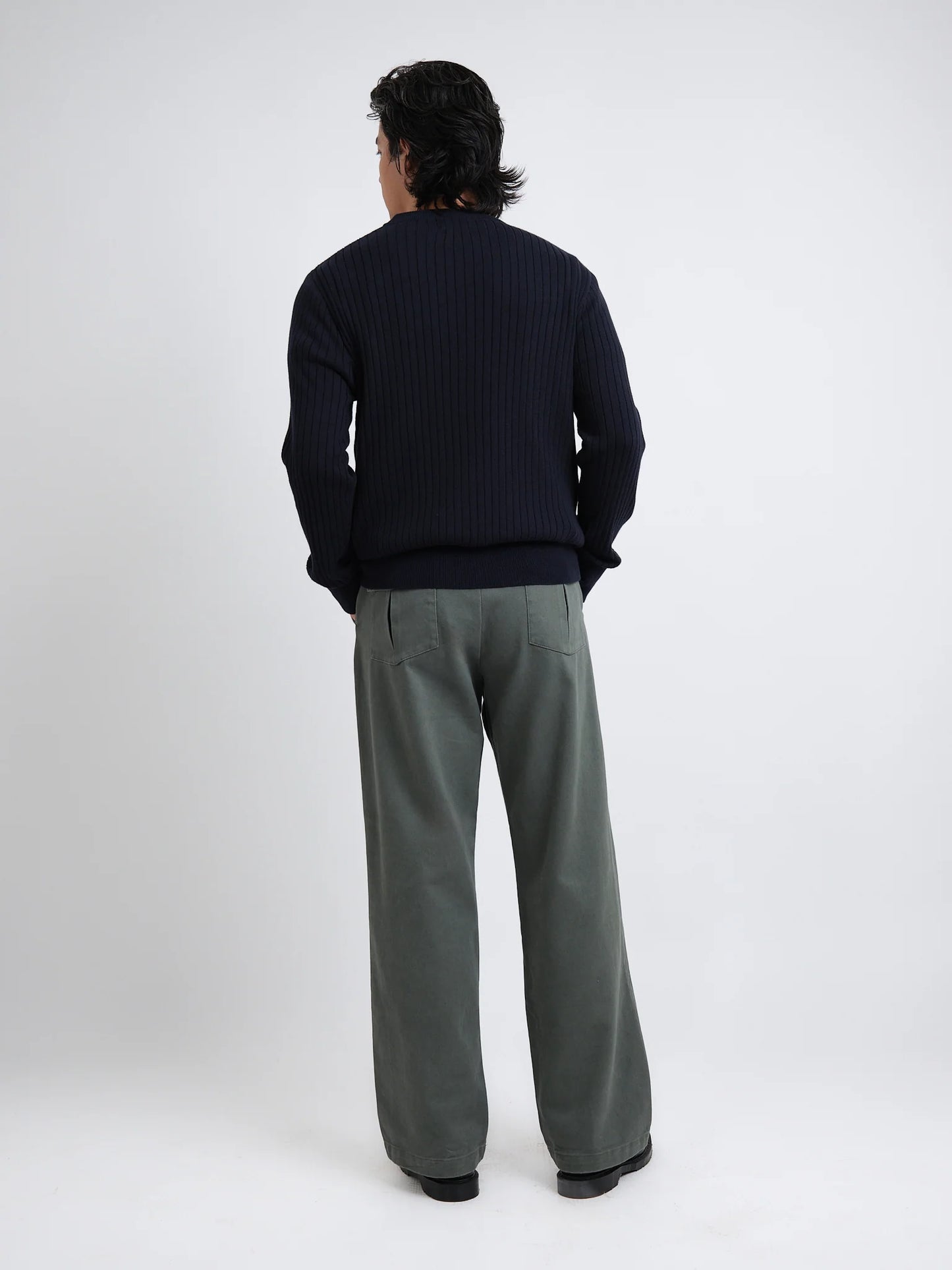 Oliver Spencer | Pull à col rond et à côtés "Blenheim" - Bleu marin Eversley