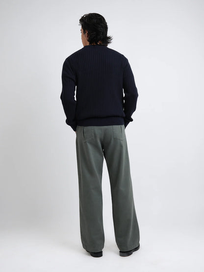 Oliver Spencer | Pull à col rond et à côtés "Blenheim" - Bleu marin Eversley