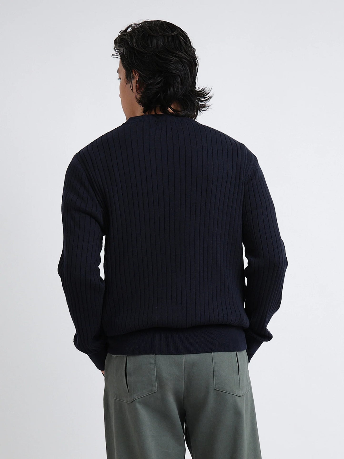 Oliver Spencer | Pull à col rond et à côtés "Blenheim" - Bleu marin Eversley