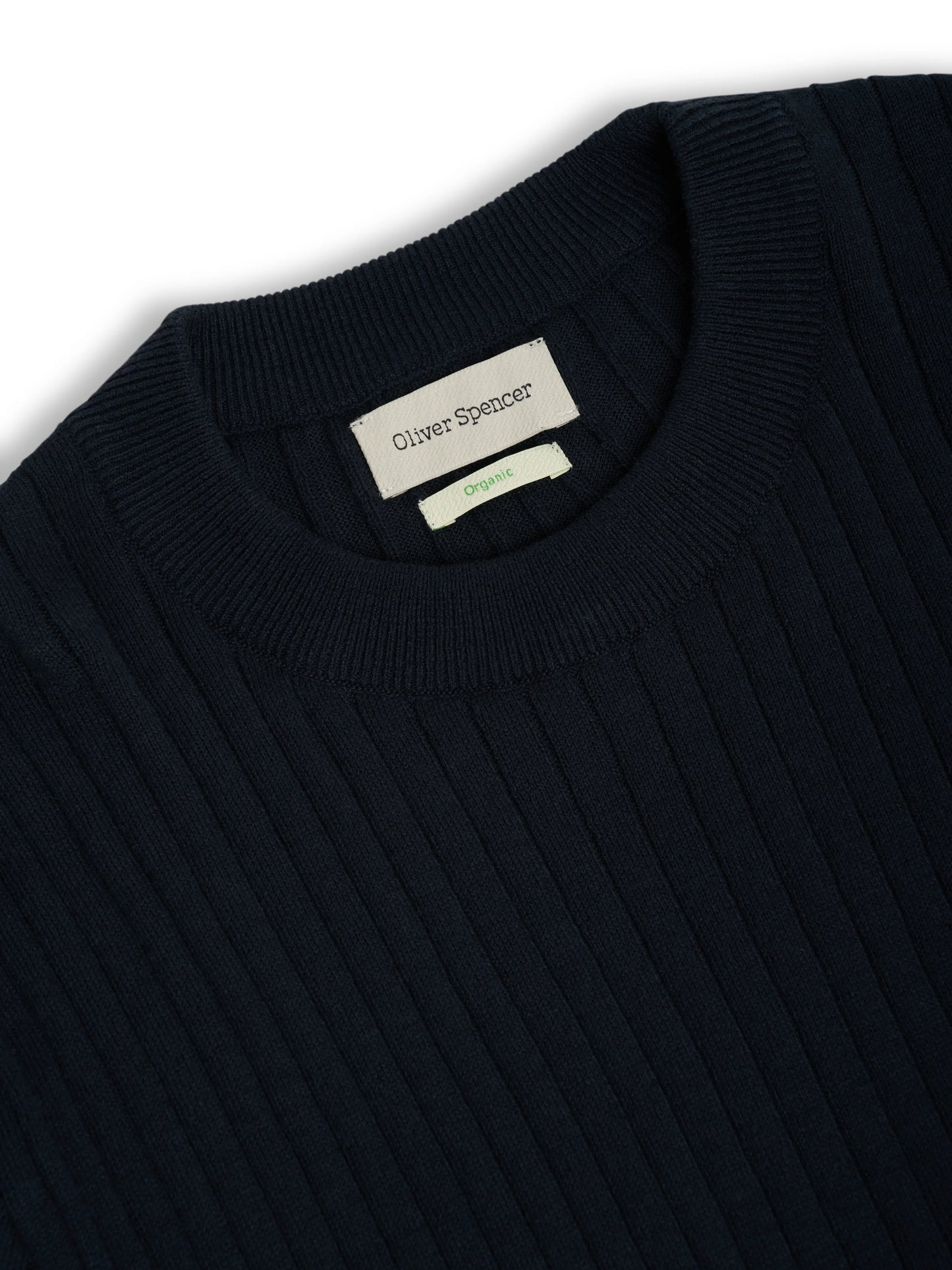Oliver Spencer | Pull à col rond et à côtés "Blenheim" - Bleu marin Eversley