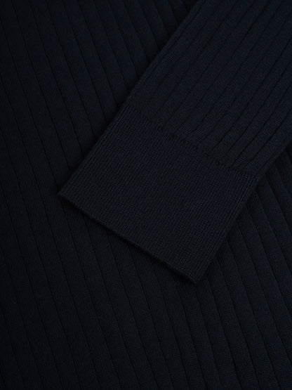Oliver Spencer | Pull à col rond et à côtés "Blenheim" - Bleu marin Eversley