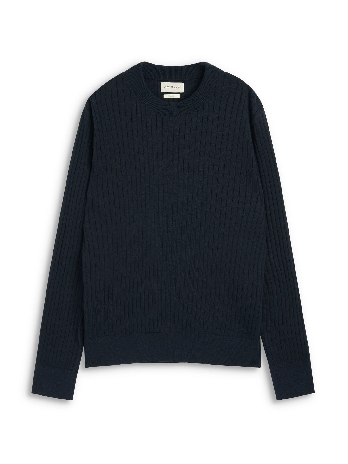 Oliver Spencer | Pull à col rond et à côtés "Blenheim" - Bleu marin Eversley