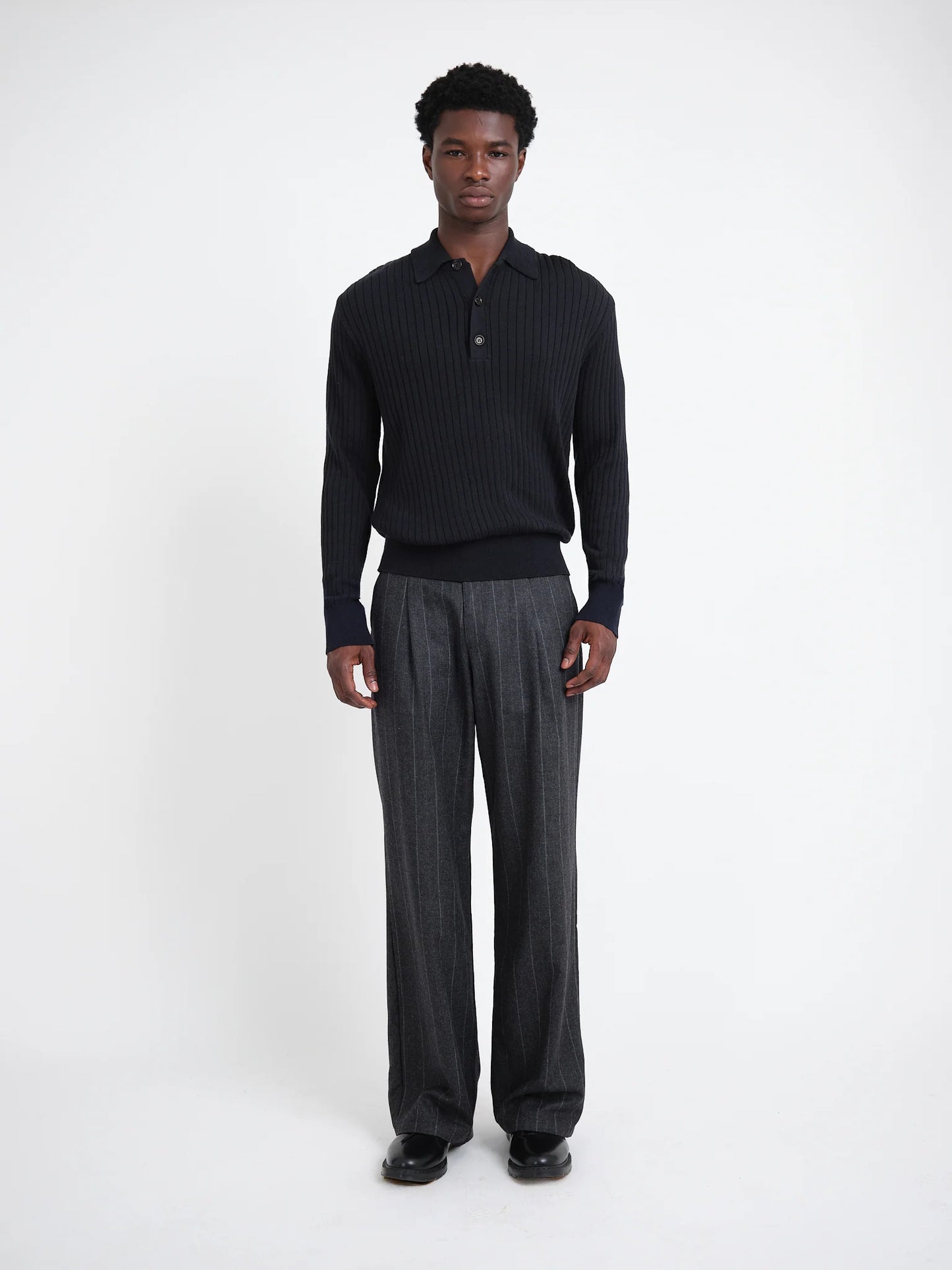 Oliver Spencer | Polo en tricot "Pablo" - Bleu marin Eversley
