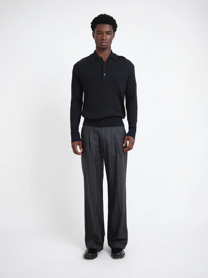 Oliver Spencer | Polo en tricot "Pablo" - Bleu marin Eversley