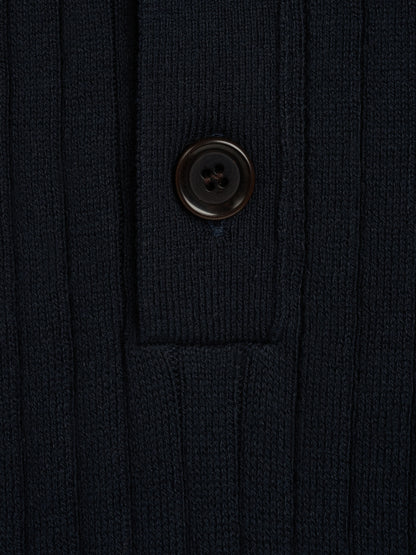 Oliver Spencer | Polo en tricot "Pablo" - Bleu marin Eversley