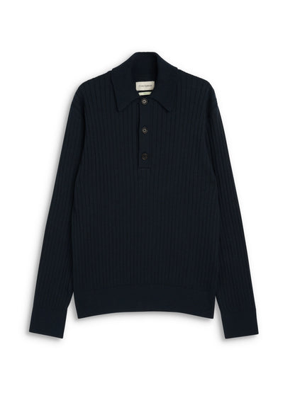 Oliver Spencer | Polo en tricot "Pablo" - Bleu marin Eversley