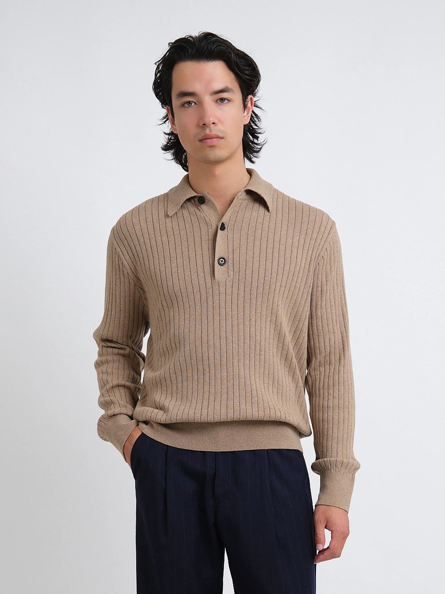 Oliver Spencer | Polo en tricot "Pablo" - Sable Eversley