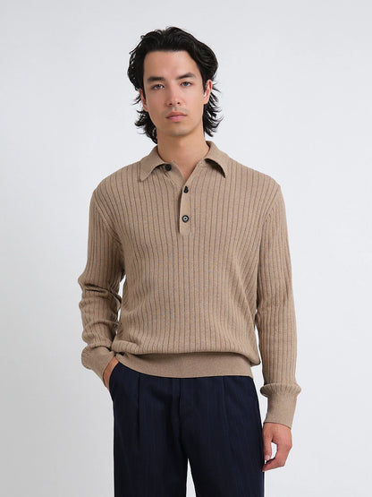 Oliver Spencer | Polo en tricot "Pablo" - Sable Eversley