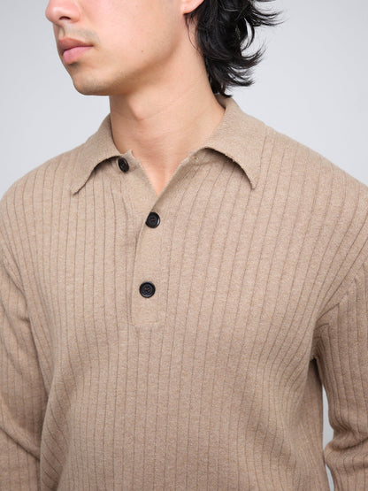 Oliver Spencer | Polo en tricot "Pablo" - Sable Eversley