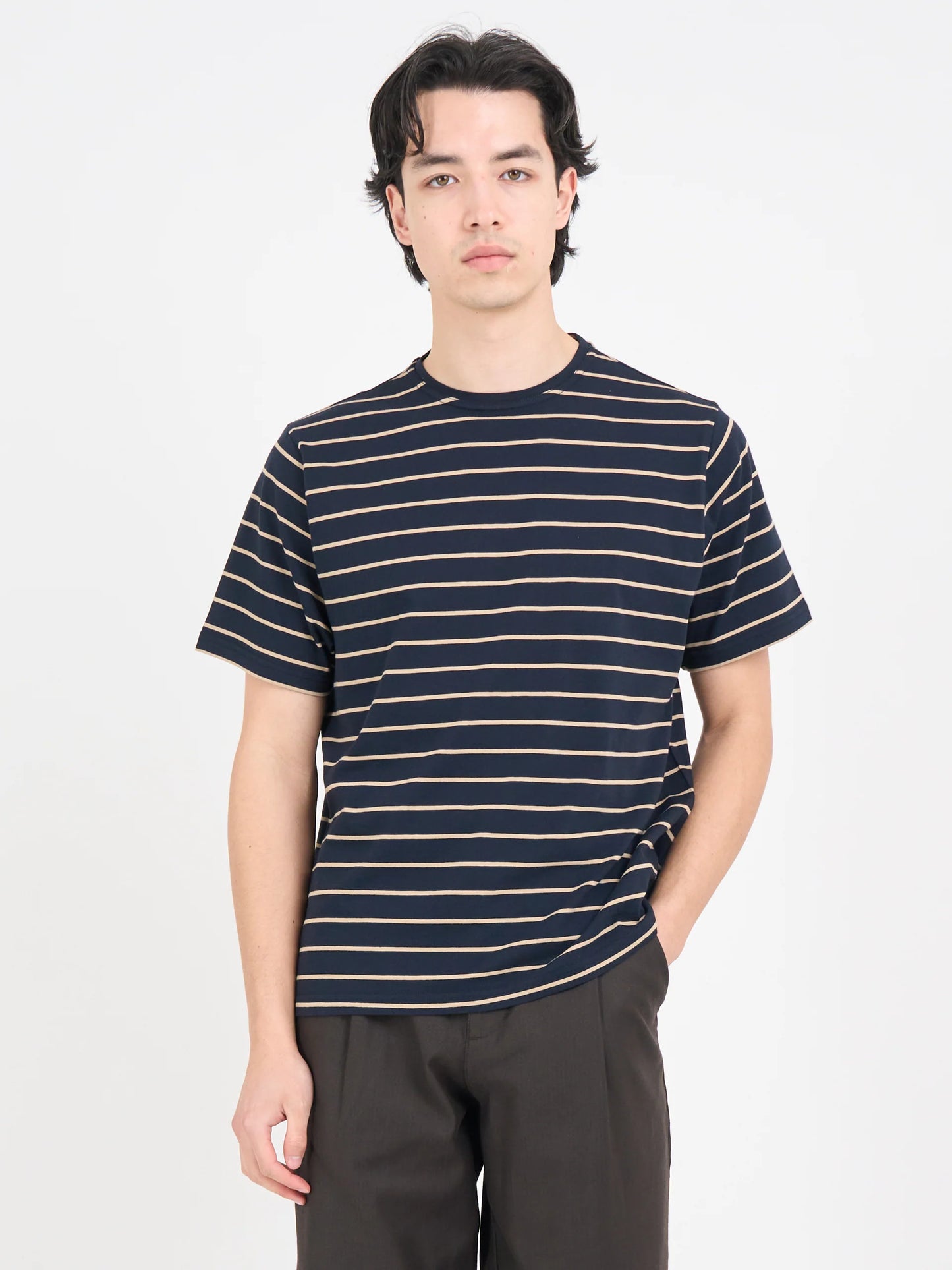 Oliver Spencer | T-shirt rayé "Box" - Noir
