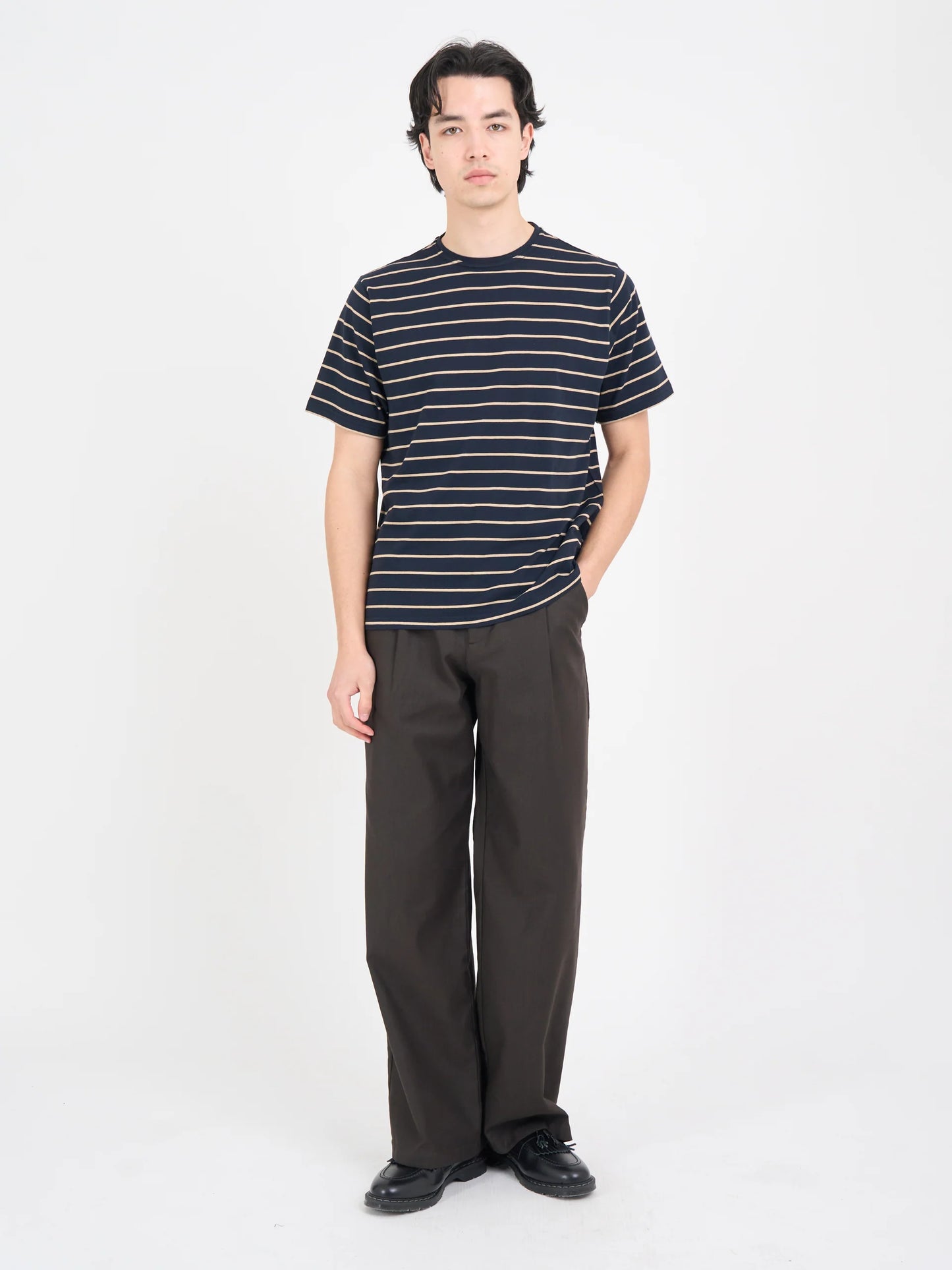 Oliver Spencer | T-shirt rayé "Box" - Noir