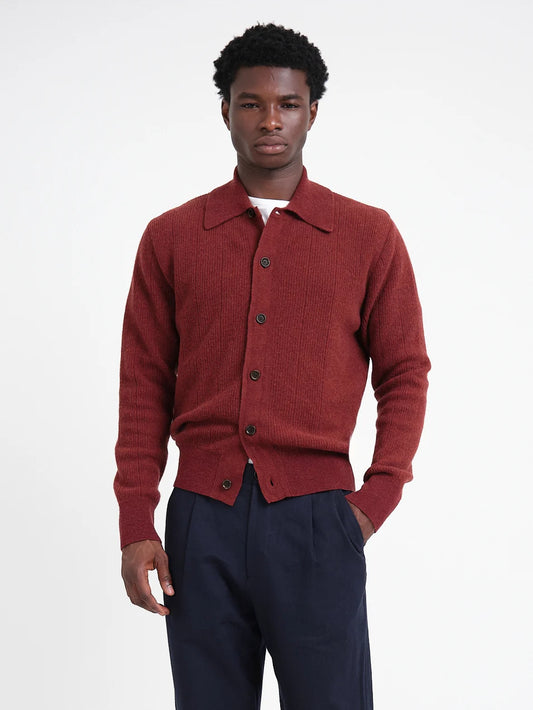 Oliver Spencer | Cardigan en tricot "Britten" - Rouge