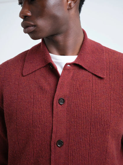 Oliver Spencer | Cardigan en tricot "Britten" - Rouge