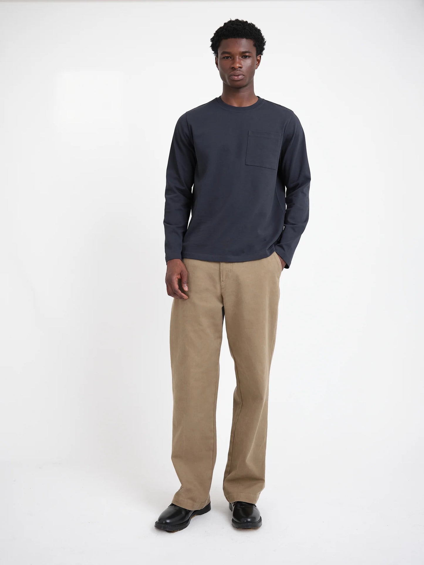 Oliver Spencer | T-Shirt à manches longues "Parton" - Bleu marin