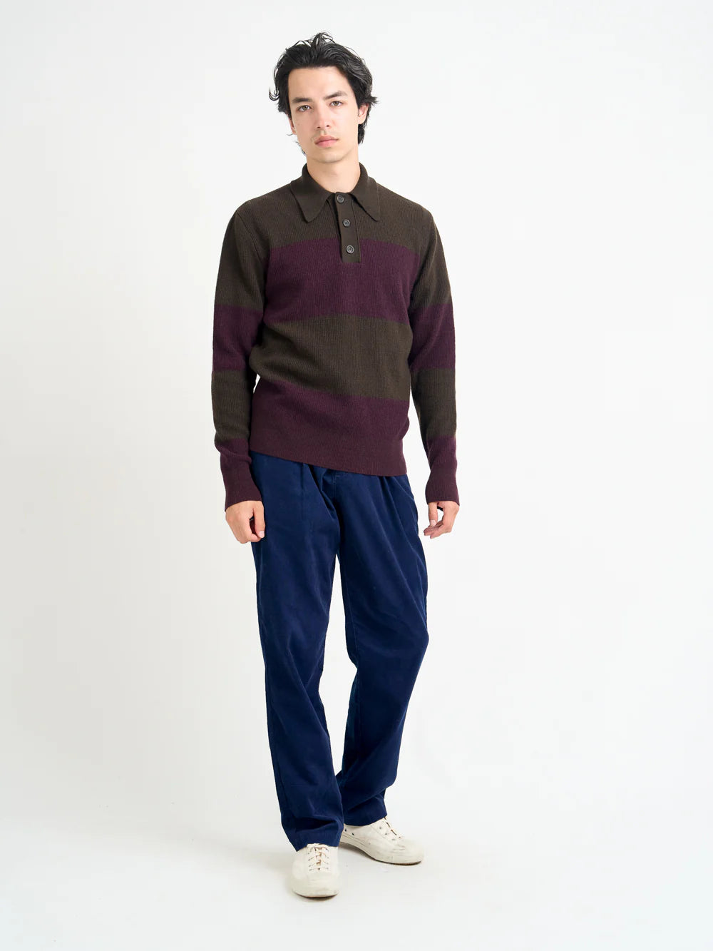 Oliver Spencer | Polo tricoté Wren Paxton - Marron/Violet