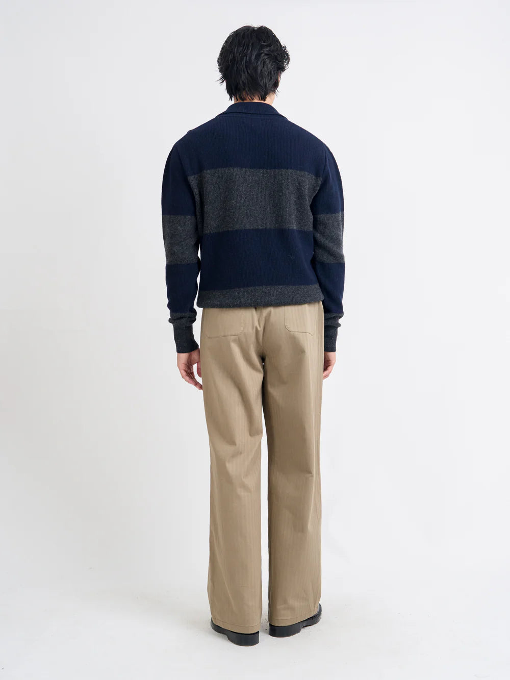 Oliver Spencer | Polo tricoté Wren Paxton - Navy/Charcoal