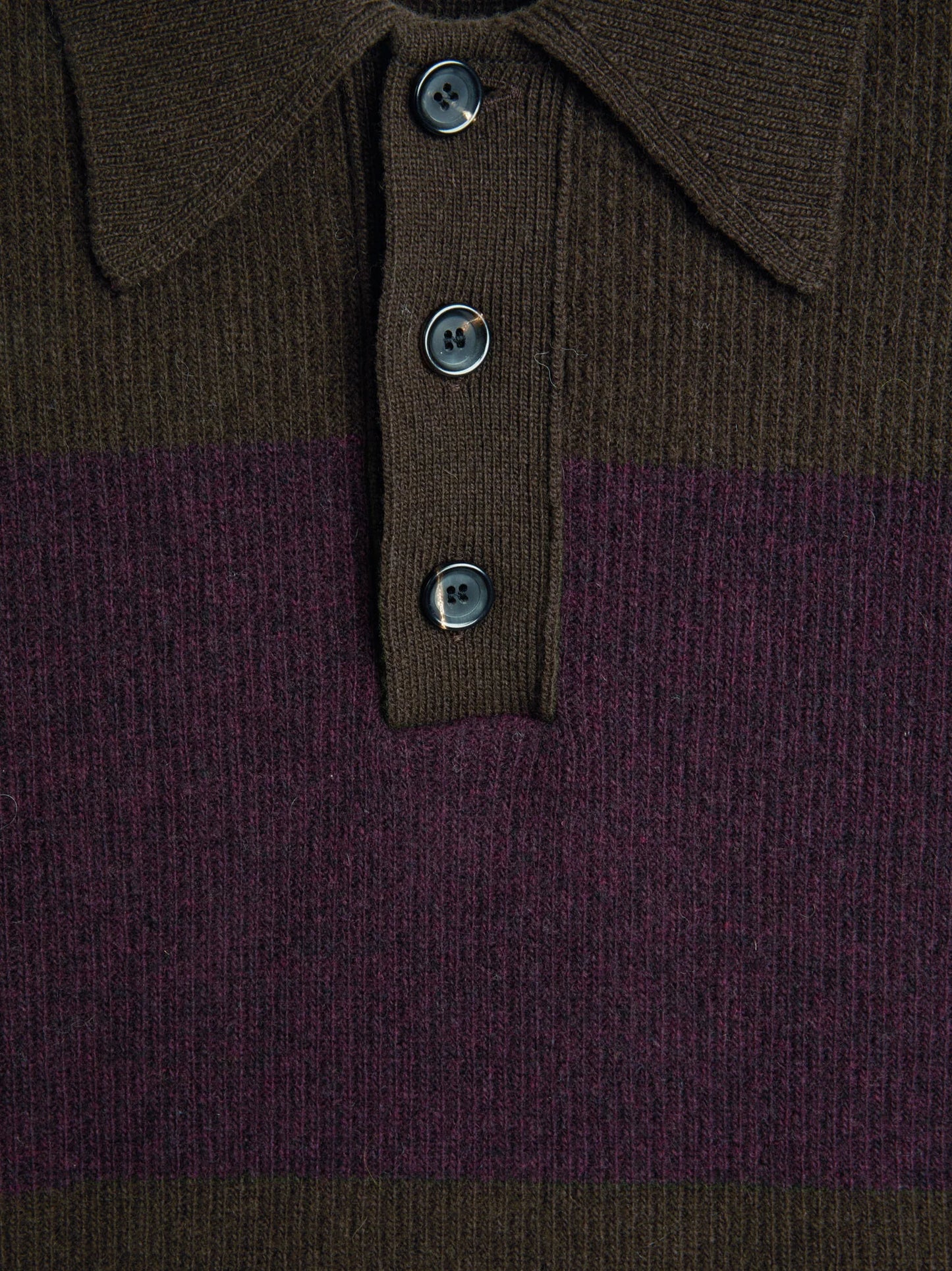 Oliver Spencer | Polo tricoté Wren Paxton - Marron/Violet