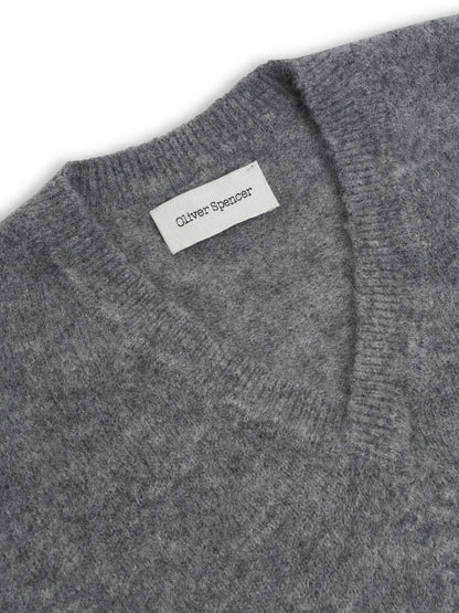 Oliver Spencer | Gilet à col en V Graves - Gris moyen