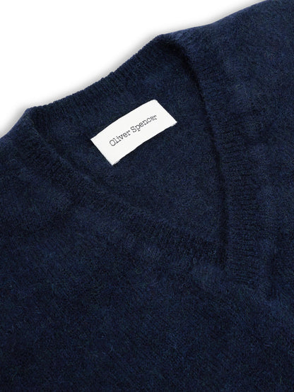 Oliver Spencer | Gilet à col en V Graves - Rosen Navy
