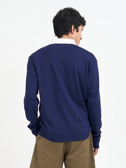 Oliver Spencer | Haut de rugby à manches longues - Bleu Indigo