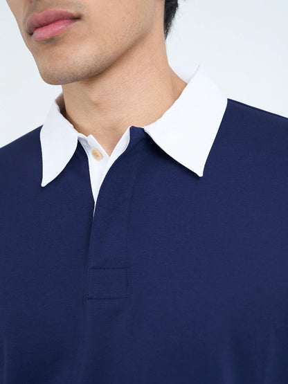 Oliver Spencer | Haut de rugby à manches longues - Bleu Indigo