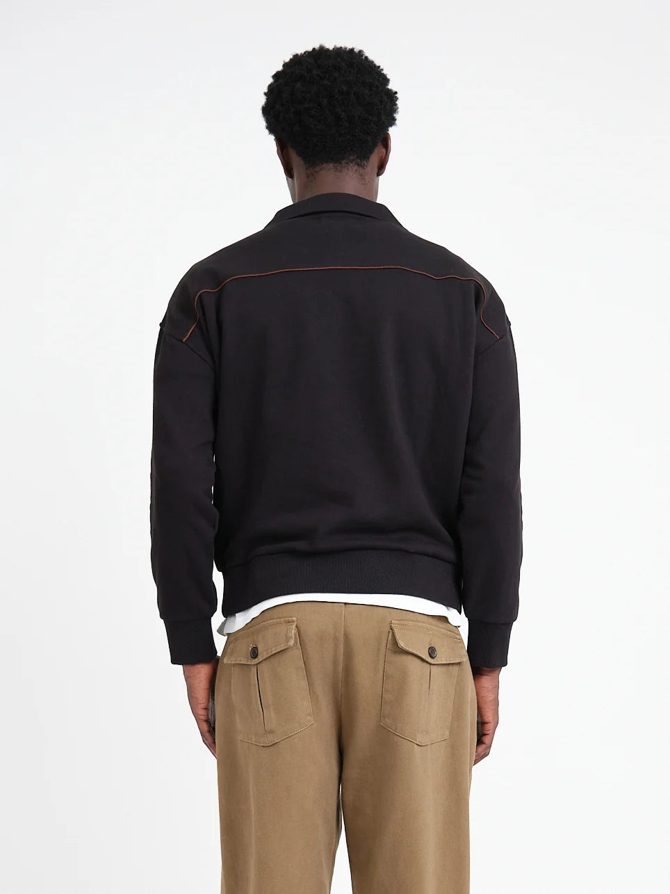 Oliver Spencer | Pull à zip un quart Harker "Lorimer" - Noir