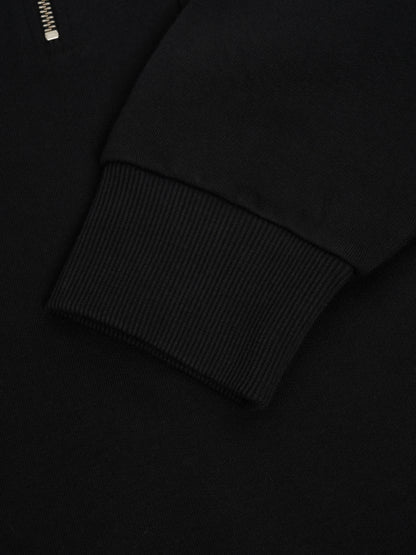 Oliver Spencer | Pull à zip un quart Harker "Lorimer" - Noir